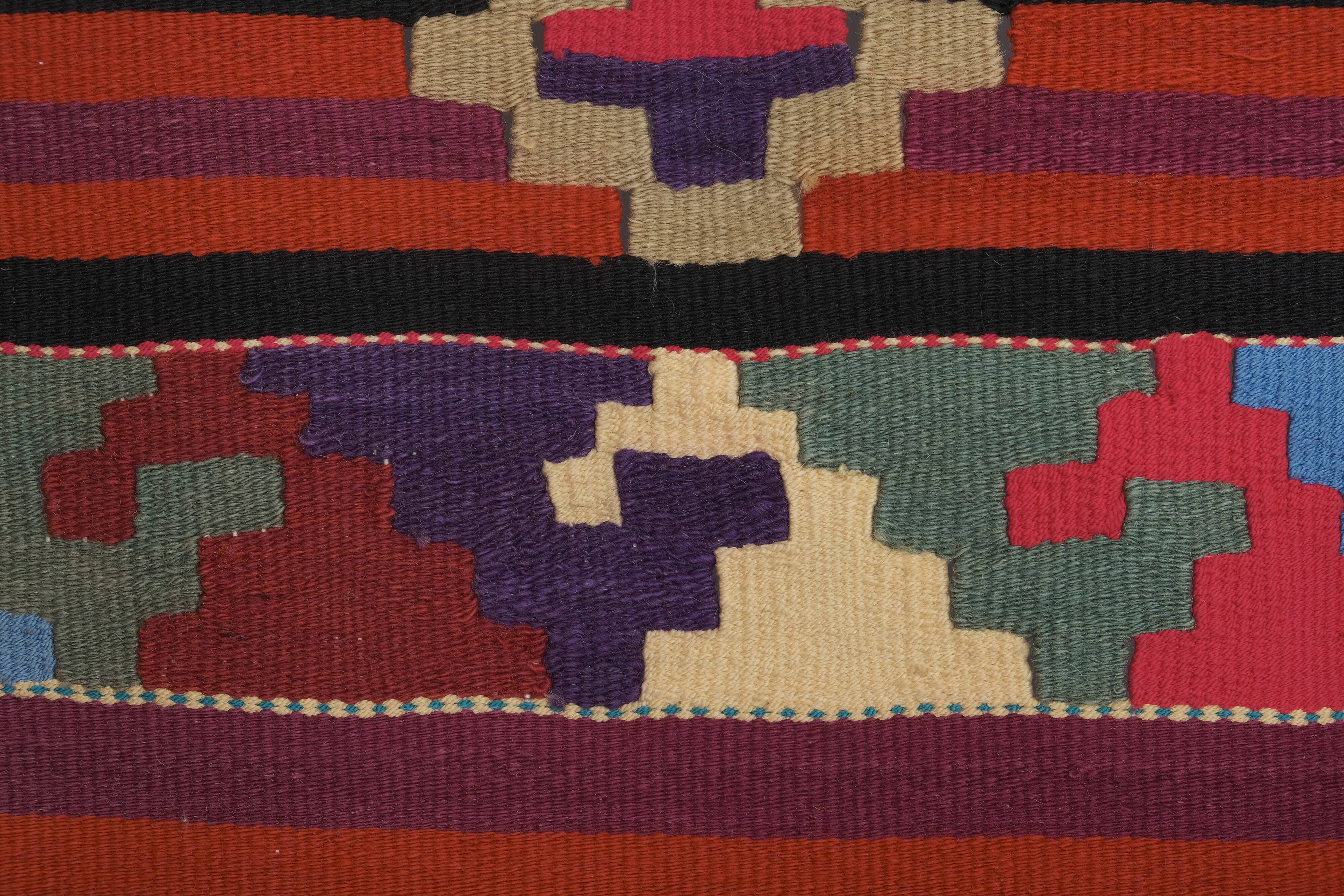 Mid Century Nomadic Wool Anatolian Hall Kilim Runner, Gallery Rug 2'9'' x 14'1''