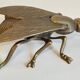 Vintage fly ashtray in patinated metal