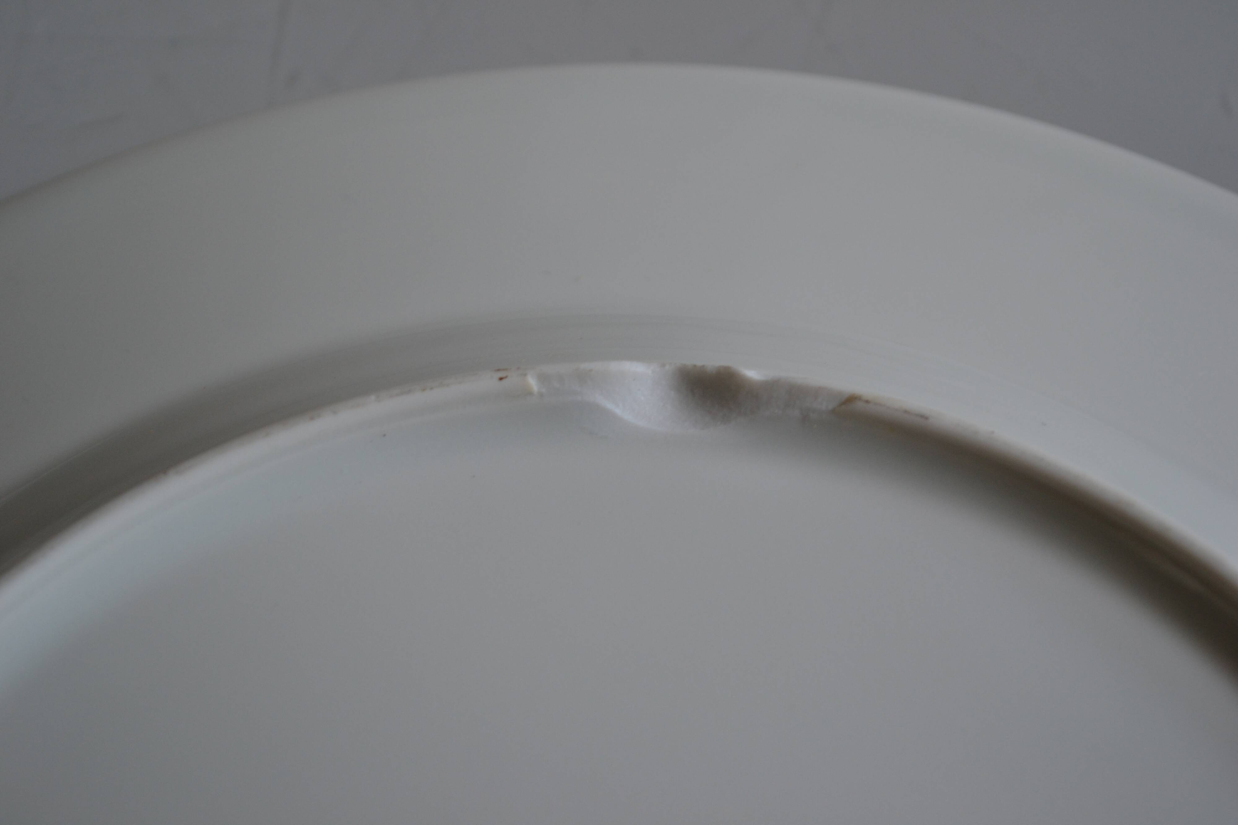 Limoges porcelain Haviland 6 flat plates decor "In the basket"