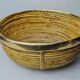 Rattan and brass basket, Italy, 1970