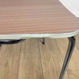 Formica chairs beige salmon pattern stripes