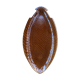 Plat poisson en céramique émaillée et barbotine caramel vintage fait main