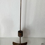 Large brutalist wrought iron chandelier, 1970s