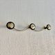 Vintage 1960 gold-plated coat rack with 3 hooks - 45 x 7 cm