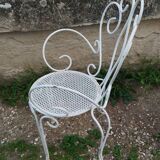 Salon de jardin ancien en fer plein milieu xxeme