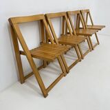 Ensemble de 4 chaises pliantes Aldo Jacober pour Alberto Bazzani, années 1960