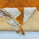 Handmade Moroccan Berber rug, orange, size 150 x 250 cm