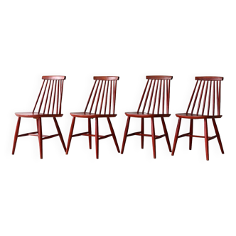 Scandinavian vintage red chairs