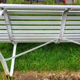 Banc de jardin ancien avec pieds en métal
