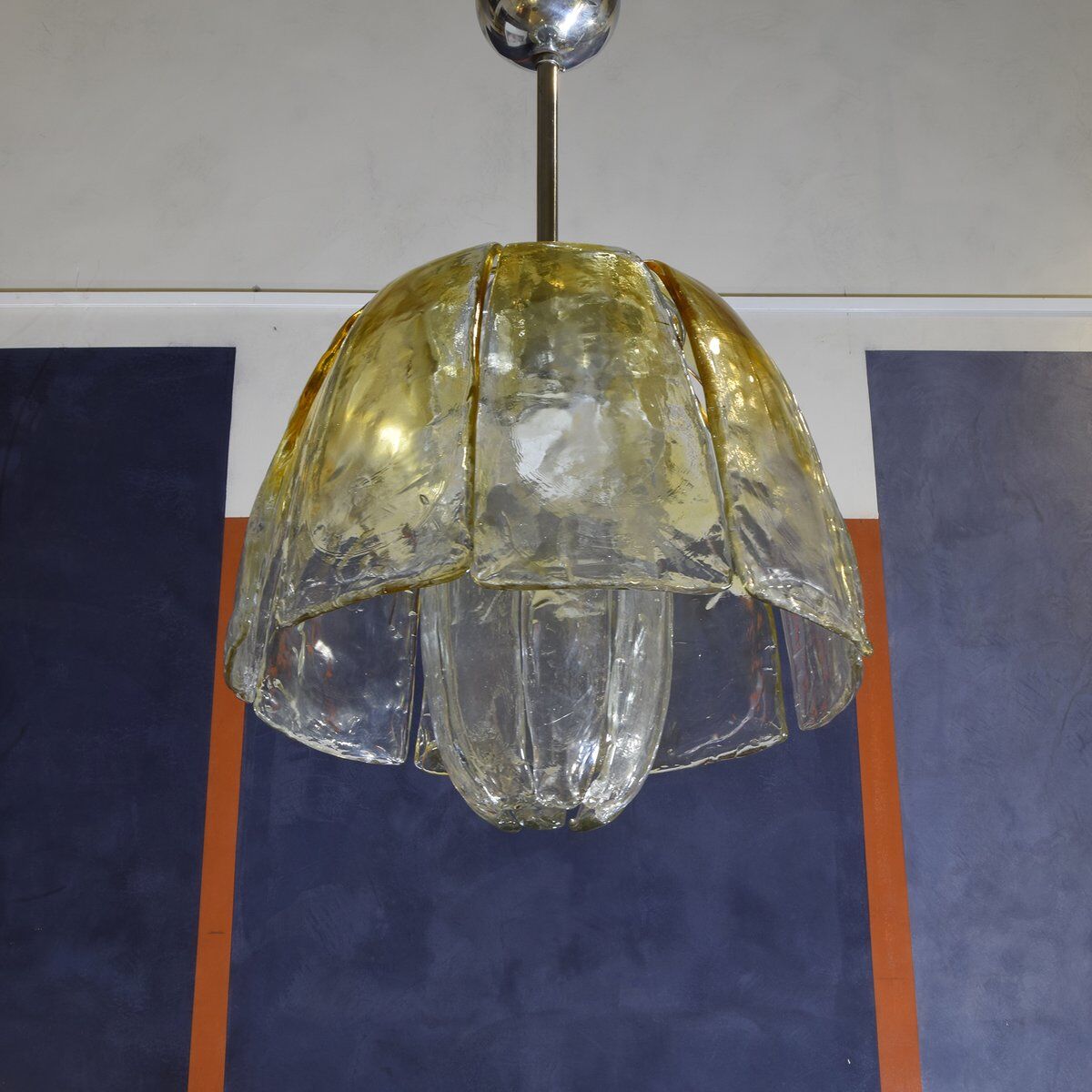 Vintage pendant lamp in the style of Carlo Nason for AV Mazzega, 1970s.