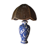 Large blue porcelain lamp 66x41 lampshade asia, japan, china elec new