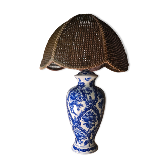Large blue porcelain lamp 66x41 lampshade asia, japan, china elec new