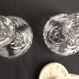 Set of 2 crystal candlesticks