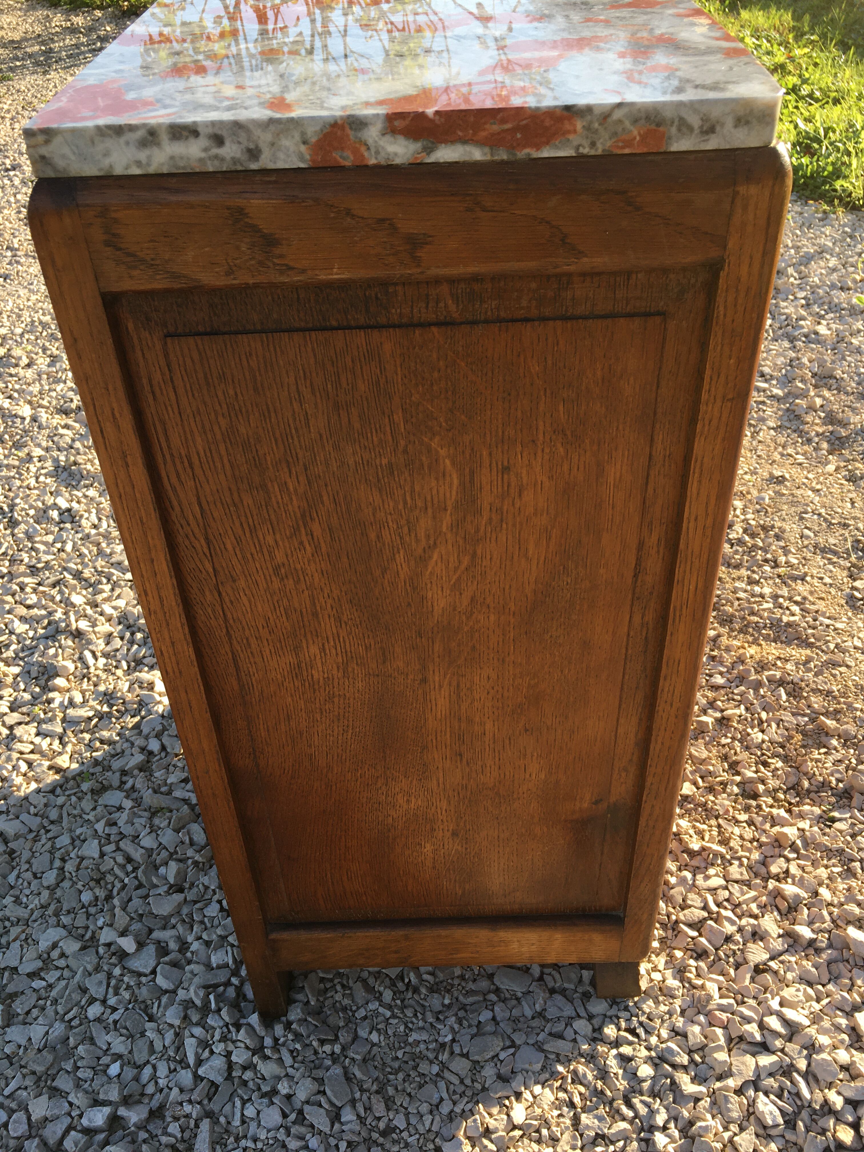 Art Deco oak bedside