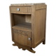 Art Deco bedside table in solid oak