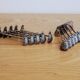 10 Silver-Plated Metal Art Deco Knife Rests in the Shape of an 'A'
