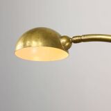 Mid-Century Arched Floor Lamp in Brass