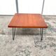 Teak coffee table with hairpin legs