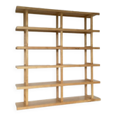 Scandinavian bookcase Room divider pine wood large model