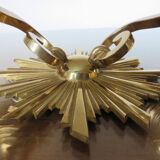 Wall lamp "little sun" in 70s golden brass