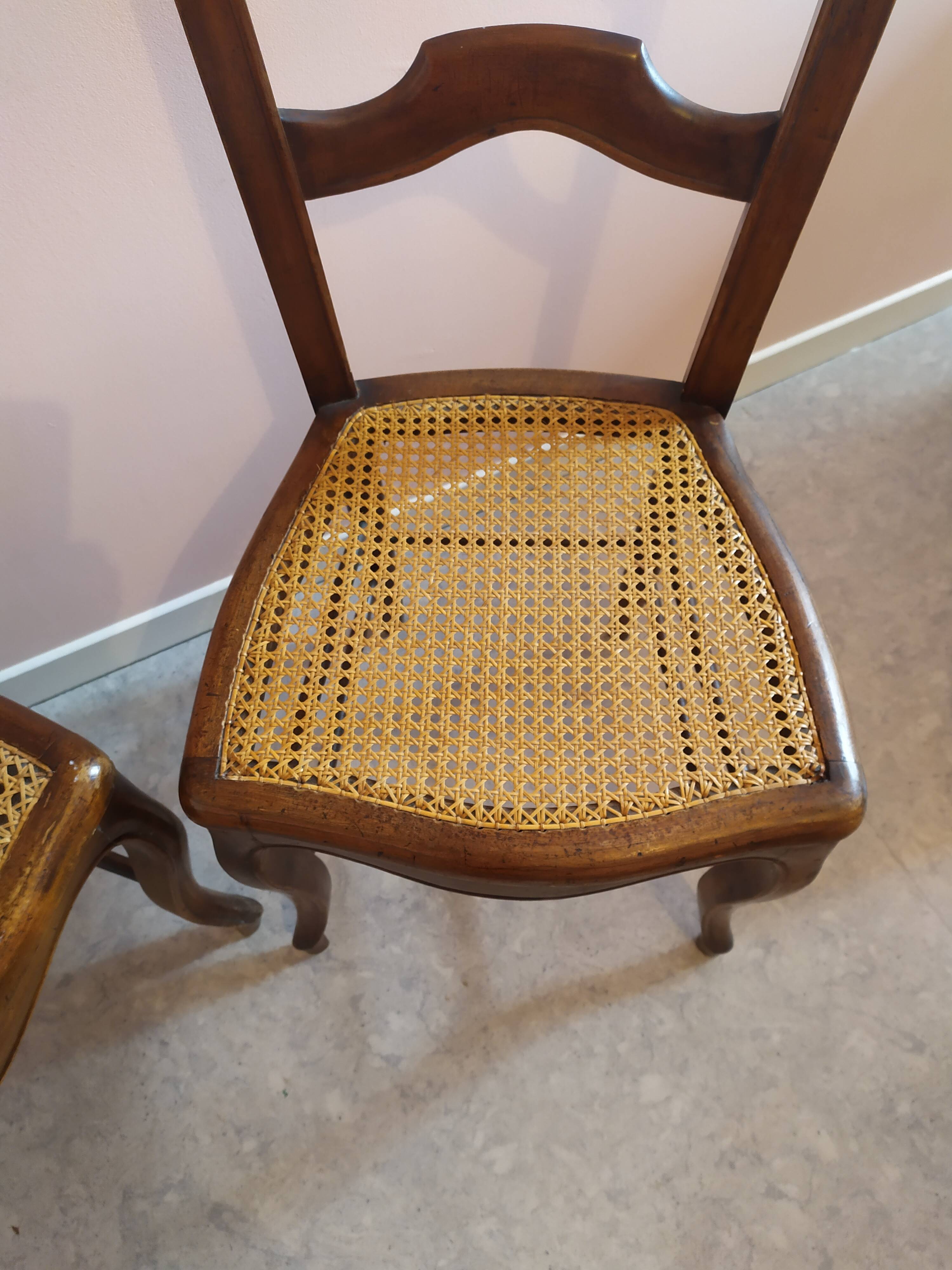 Pair of cane chairs