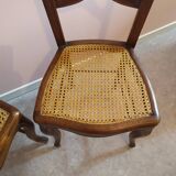 Paire de chaises cannées
