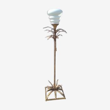 Golden floral lamp leaves acanthus leaves