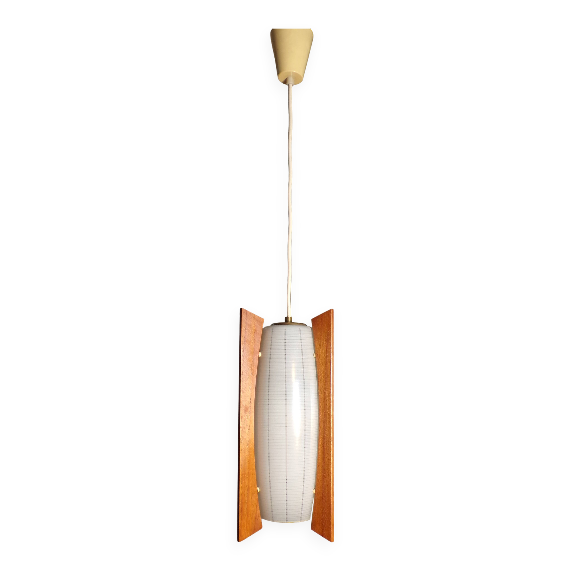 Suspension scandinave verre et teck