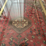 Pierre Vandel Paris 1970s vintage coffee table in brass and glass.