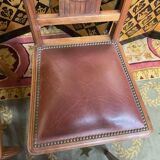 6 Art Deco period chairs in mahogany and leather