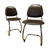 Paire de chaises cantilever années 70