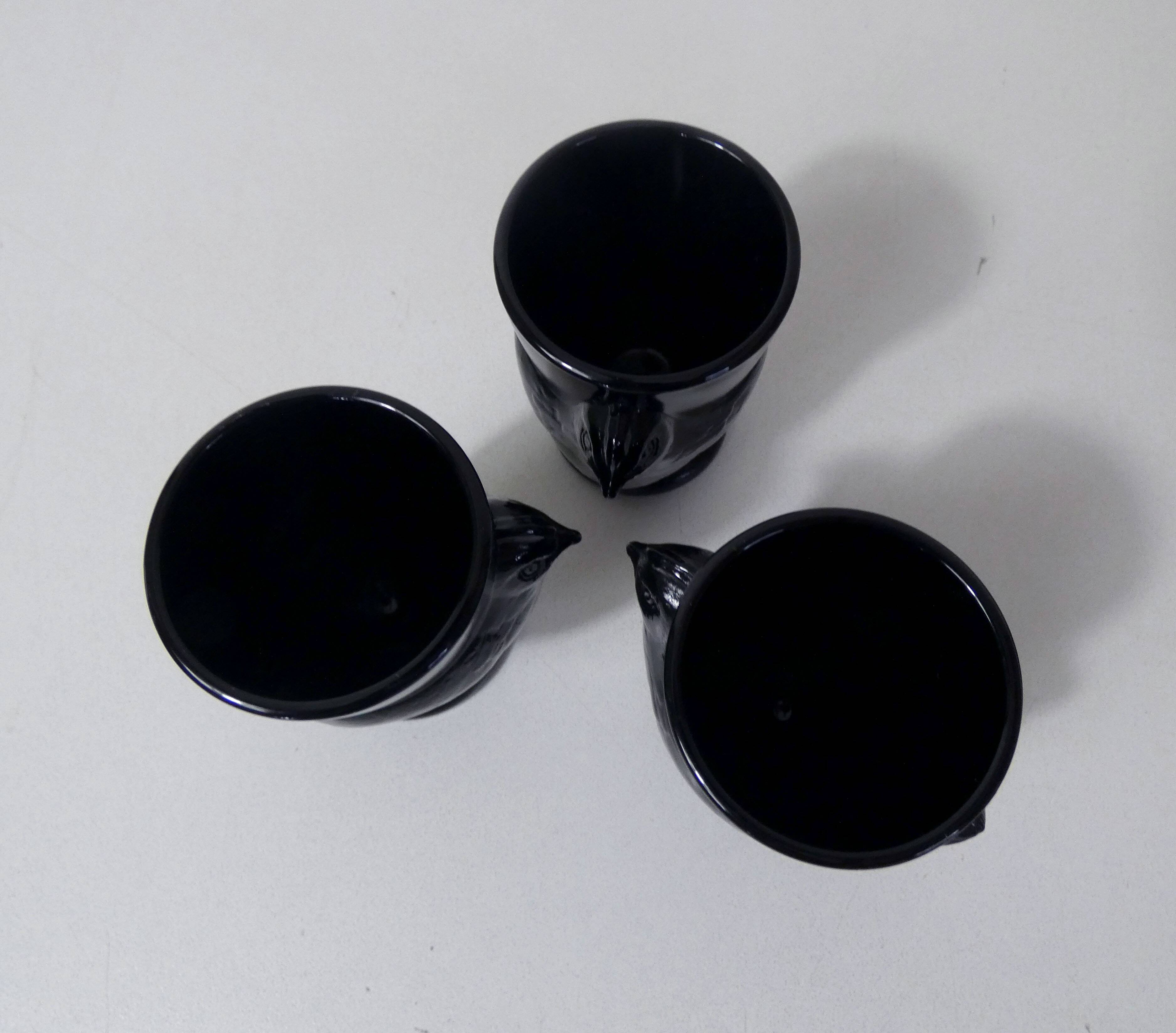 black chicken egg cups