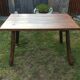 Brutalist vintage table in solid oak