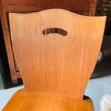 Pair of blond wooden chairs - 1960's