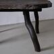 Wabi-sabi rustic dark wood side table | Belgium | Vintage