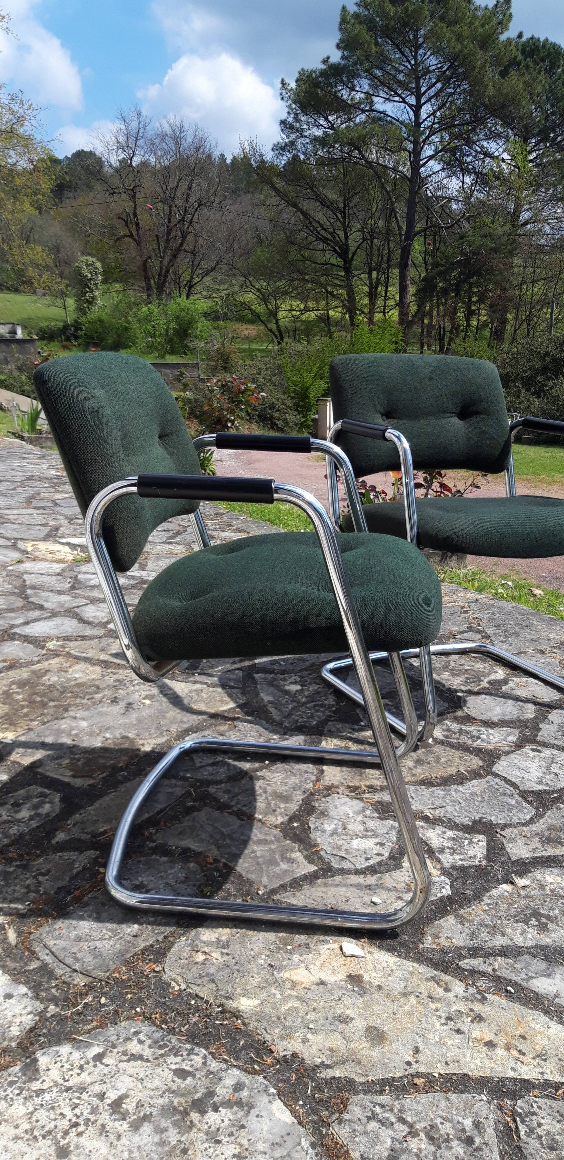 Pair of armchairs Stafor bottle green
