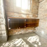 Canapé / canapé vintage en cuir noir martin stoll