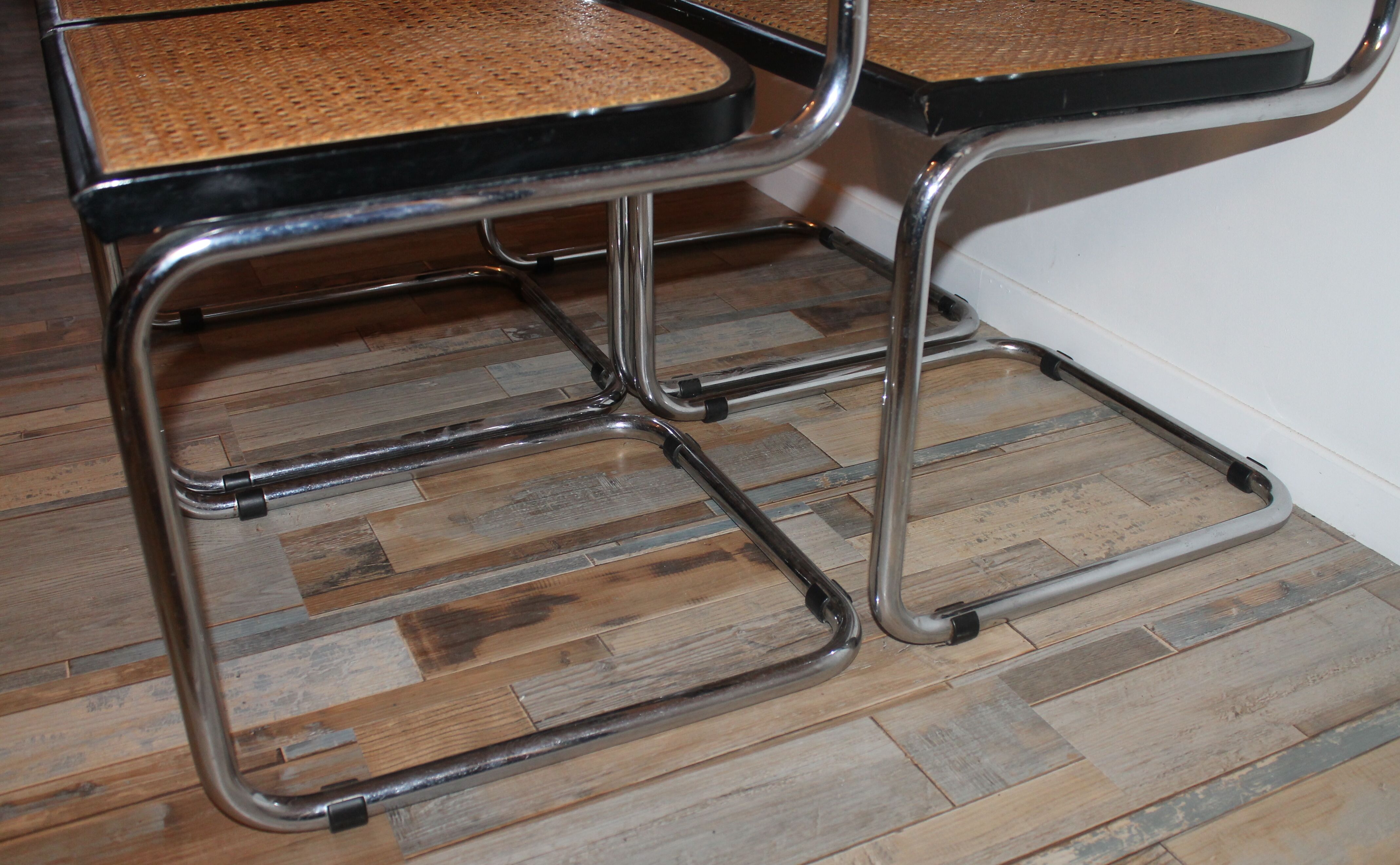 Lot de 4 chaises Marcel Breuer Cesca B32
