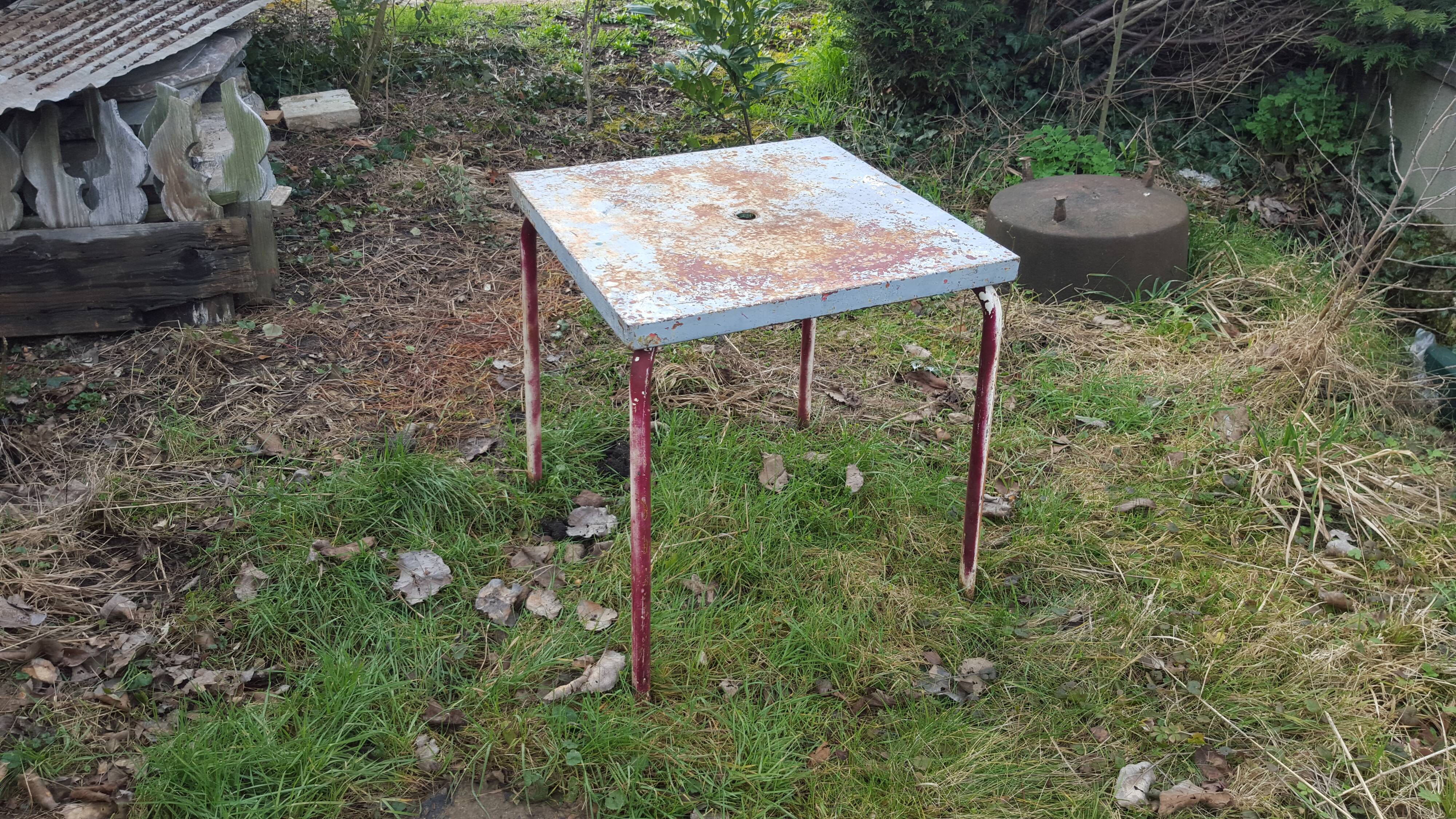 METAL terrace table TOLIX 1950