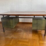 Bureau en palissandre et metal
