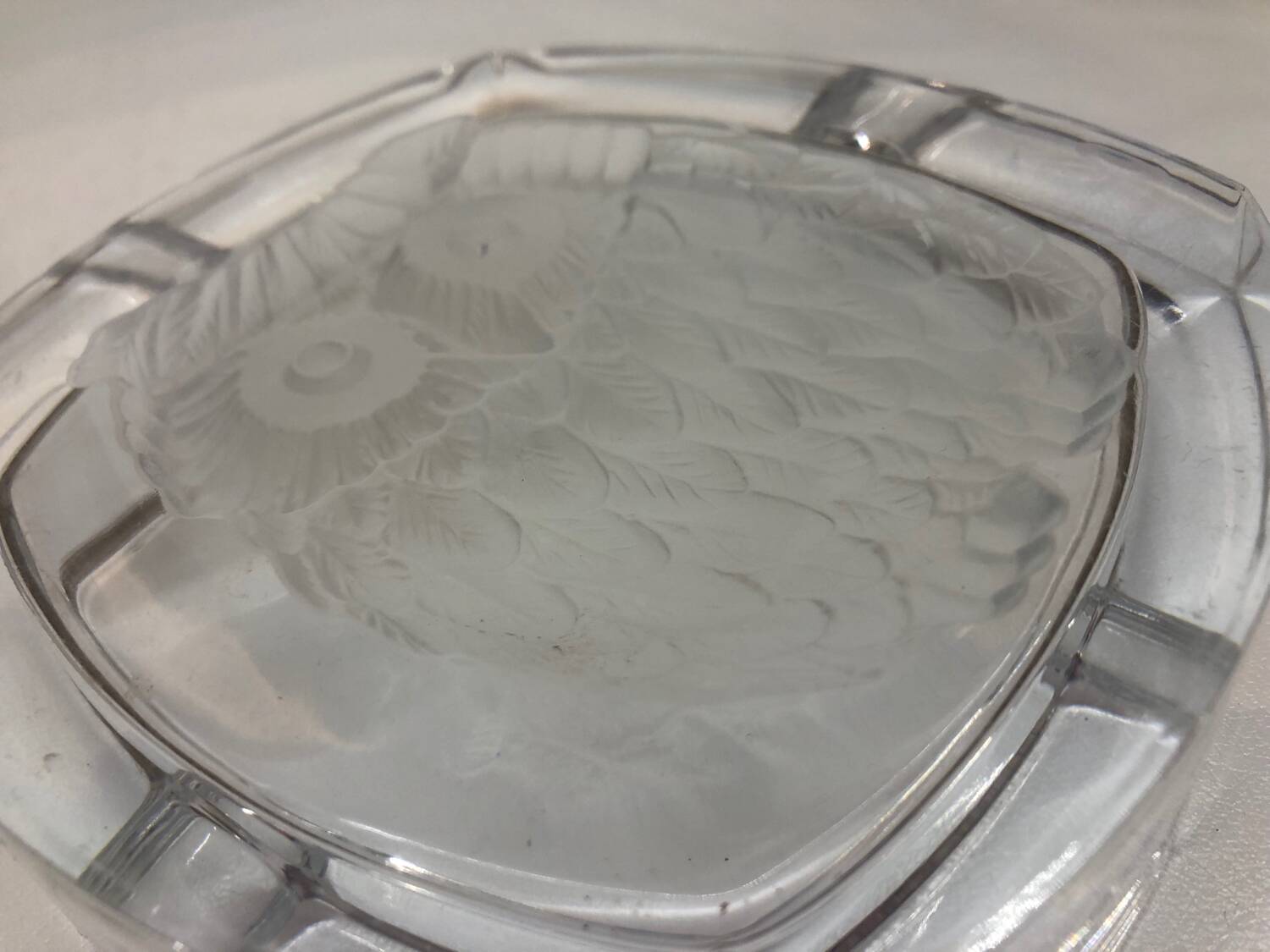 Owl ashtray in Arques crystal