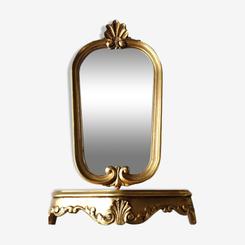 Ensemble miroir et console de style baroque/louis XV, doré à la feuille d or