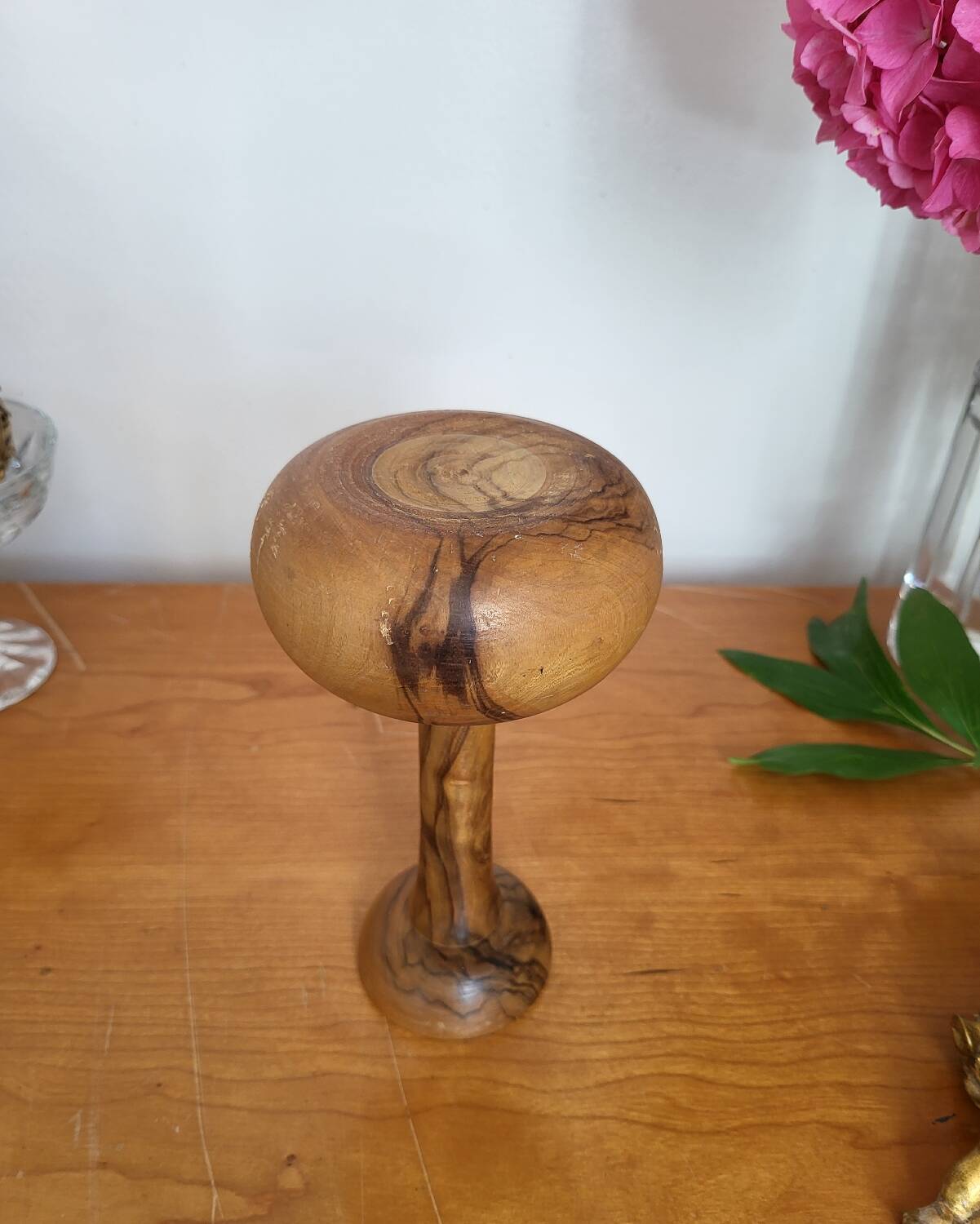 Porte chapeau en bois tourné, buis