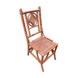 Chaise en rotin bambou cannage tressé en très bon état