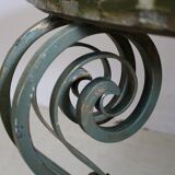 Marble and Forged Iron Low Table - 1950
