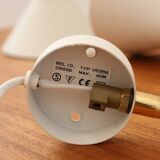 Pair of Scandinavian wall lights, white and gold metal