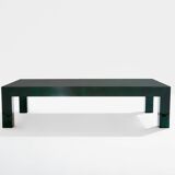 Table basse en parchemin teinté vert forêt par Aldo Tura années 60