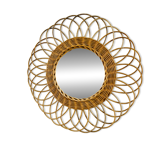 Miroir en rotin