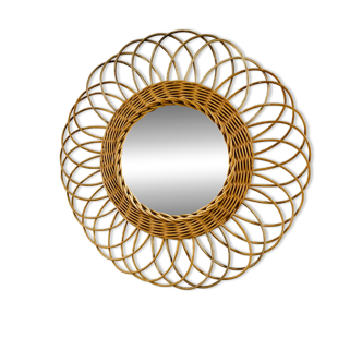 Rattan mirror