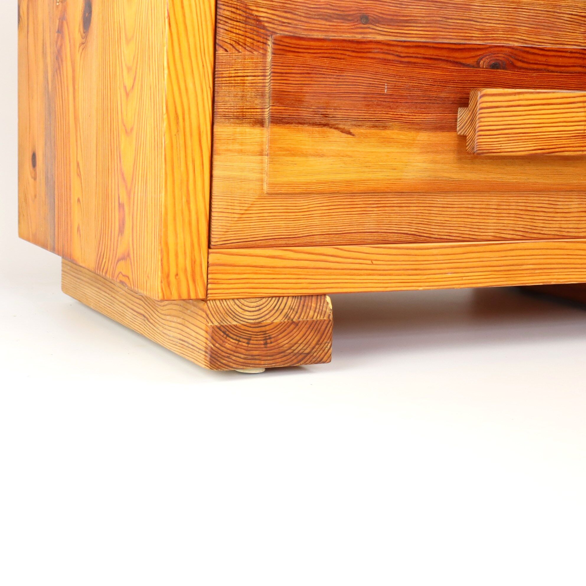 Raw pine chest of drawers